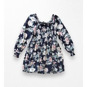 Art Class Boho Floral Smocked Dress, Size 6/6x
